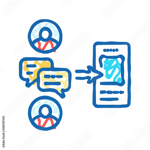 design critique ux ui icon doodle illustration