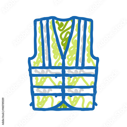 vest ppe protective equipment icon doodle illustration