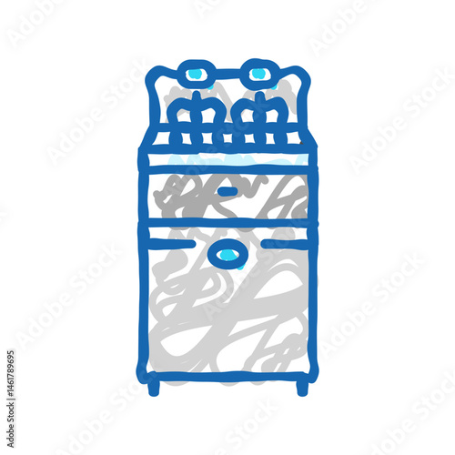 fryer restaurant equipment icon doodle illustration