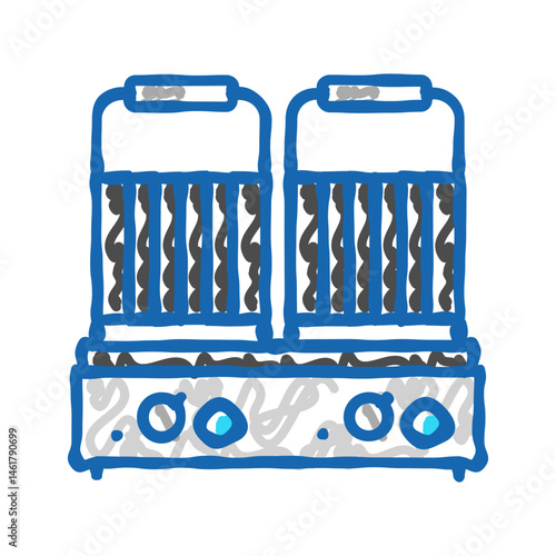 soup warmer restaurant equipment icon doodle illustration