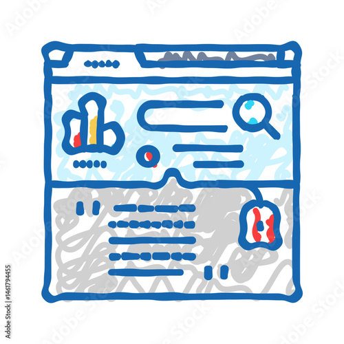 passage indexing seo icon doodle illustration