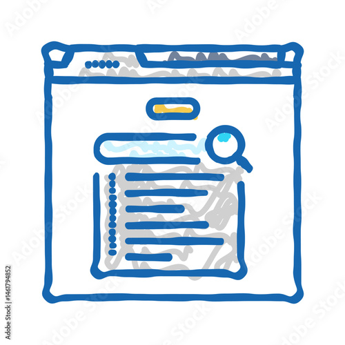 zero click searches seo icon doodle illustration