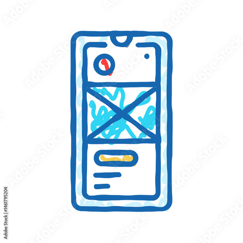 web stories seo icon doodle illustration
