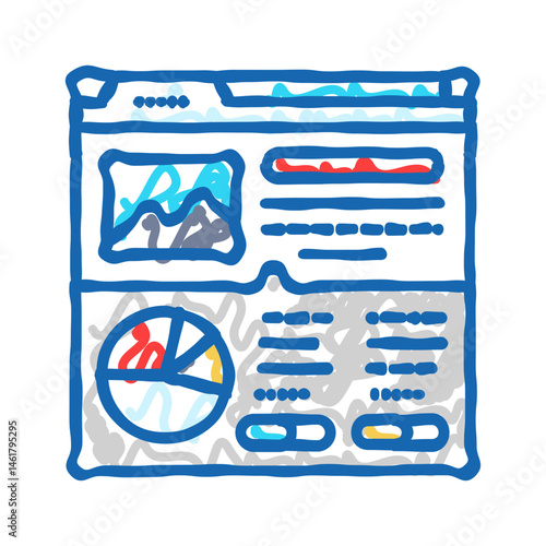structured data seo icon doodle illustration
