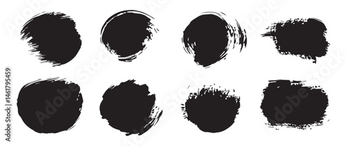 HighResolution Black Ink Blots Abstract Texture Background