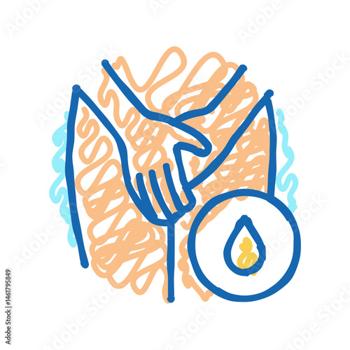 incontinence urology icon doodle illustration