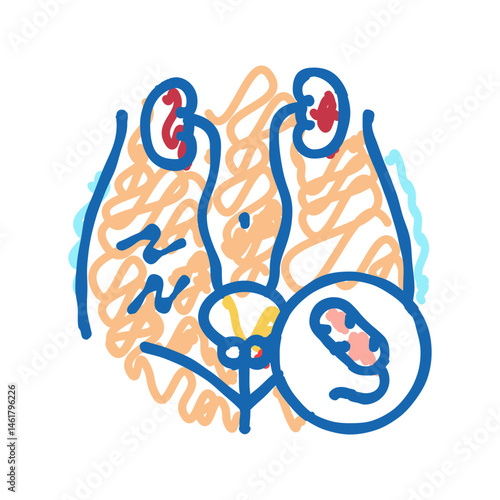 urethritis urology icon doodle illustration