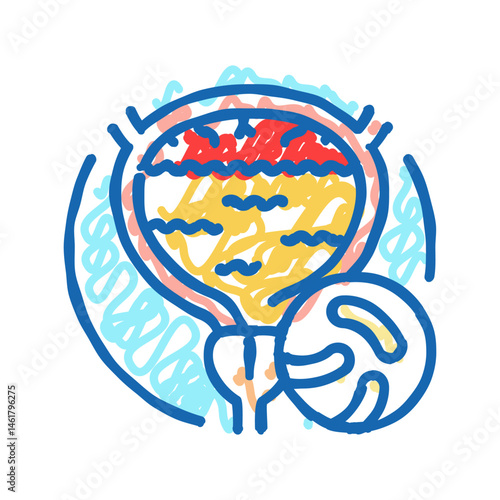 cystitis urology icon doodle illustration