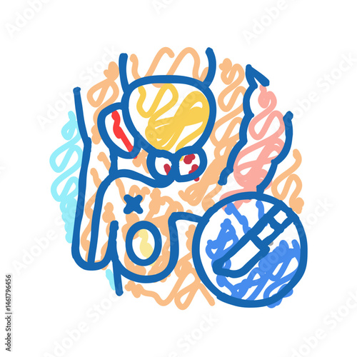 vasectomy urology icon doodle illustration