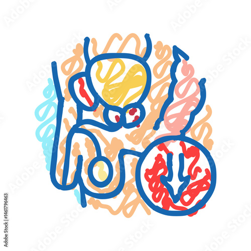 erectile dysfunction urology icon doodle illustration