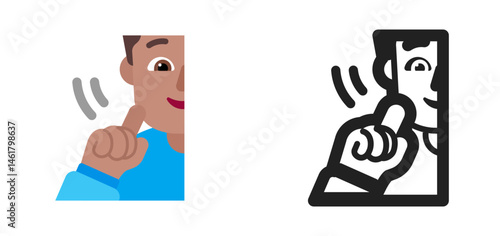 Person Tapping Cheek Emoji (Medium Skin Tone)
