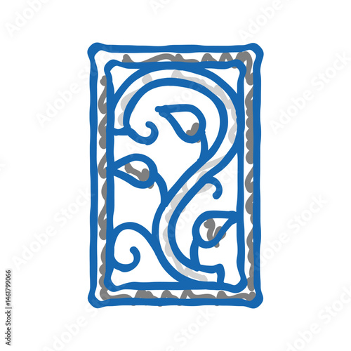 metal craft blacksmith icon doodle illustration
