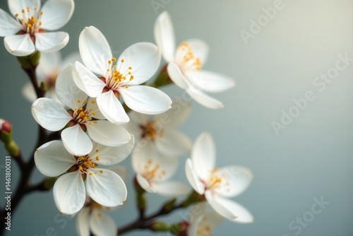Delicate white blossoms, minimalist backdrop Elegant floral arrangement , blossom, wedding