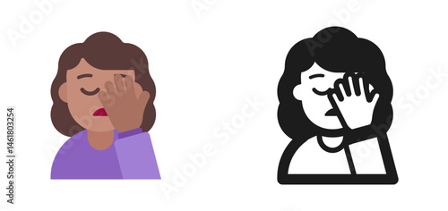 Woman Facepalming Emoji (Medium Skin Tone)
