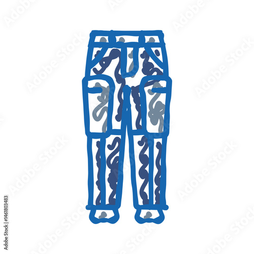 track pants streetwear cloth fashion icon doodle illustration