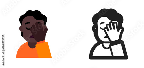 Person Facepalming Emoji (Dark Skin Tone)
