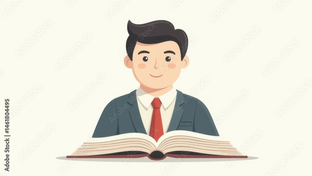 Young man reading a book Young man reading a book