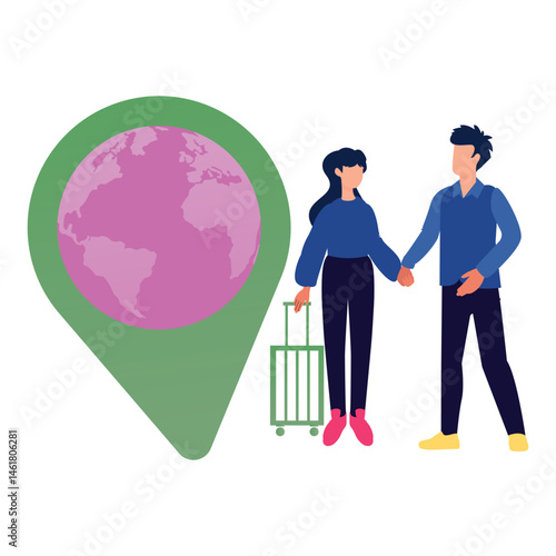traveller location  Vector Icon which can easily modify or edit