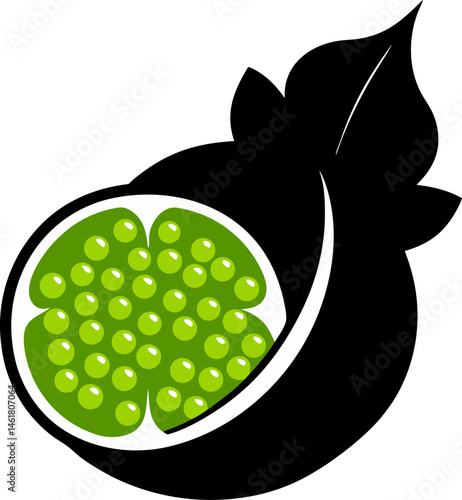 Caviar Lime icon Silhouette vector on transparent background