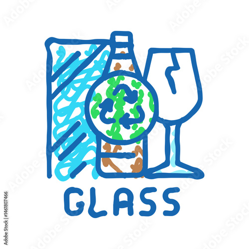 ewaste waste sorting icon doodle illustration