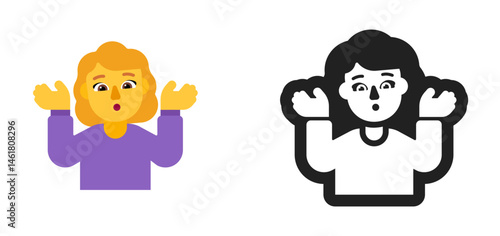 Woman Shrugging Emoji (Orange/Blonde Hair, Light Skin Tone)

