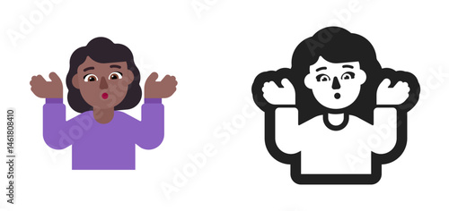 Woman Shrugging Emoji (Medium Skin Tone)
