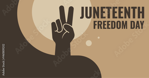 Juneteenth banner. Freedom day. Juneteenth Independence Day