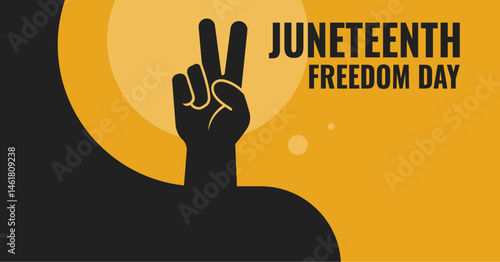 Juneteenth banner. Freedom day. Juneteenth Independence Day
