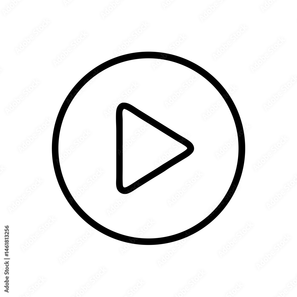 Play button icon, simple design, for websites and apps Play button icon, simple design, for websites and apps