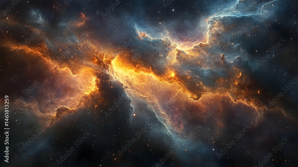 Fototapeta premium Colorful cosmic nebulae in deep space.