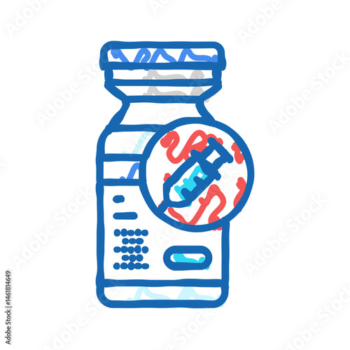 sedatives medicines pharmacy icon doodle illustration