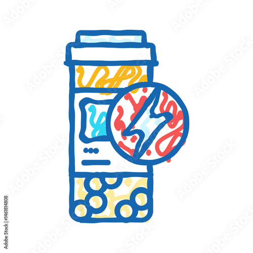 anesthetics medicines pharmacy icon doodle illustration