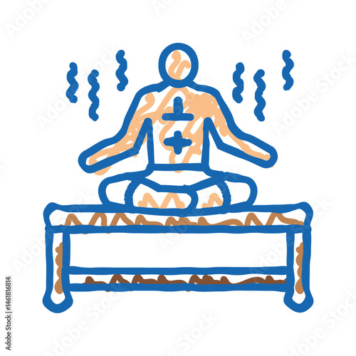 relaxation sauna icon doodle illustration