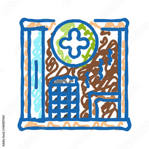 hat sauna icon doodle illustration