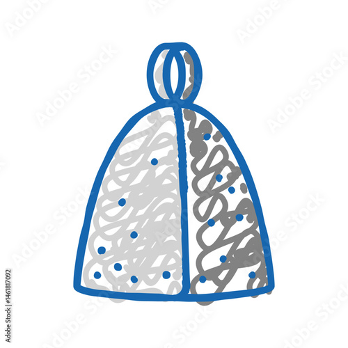 towel sauna icon doodle illustration