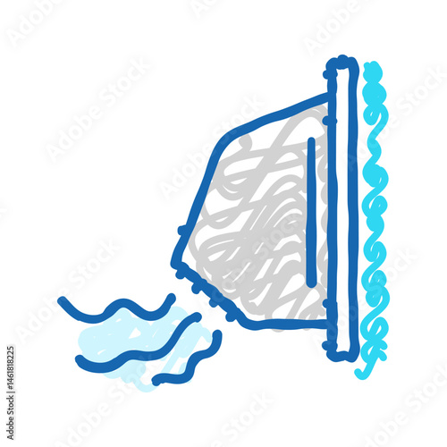 fresh air intake ventilation icon doodle illustration