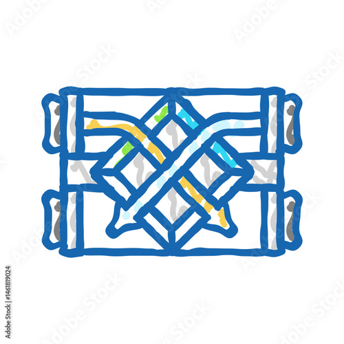 air change per hour ach icon doodle illustration