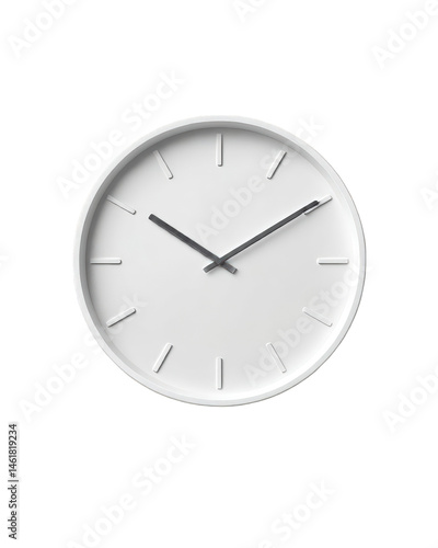 Wallpaper Mural Simple white round wall clock minimalist on transparent background Torontodigital.ca