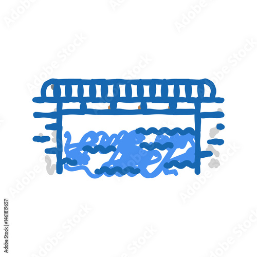 plate girder bridge icon doodle illustration