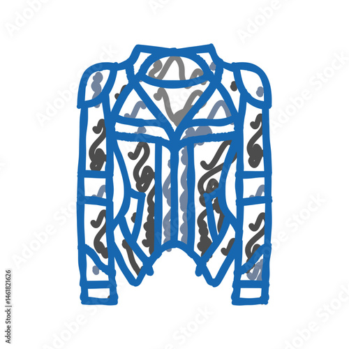 leather goth subculture icon doodle illustration