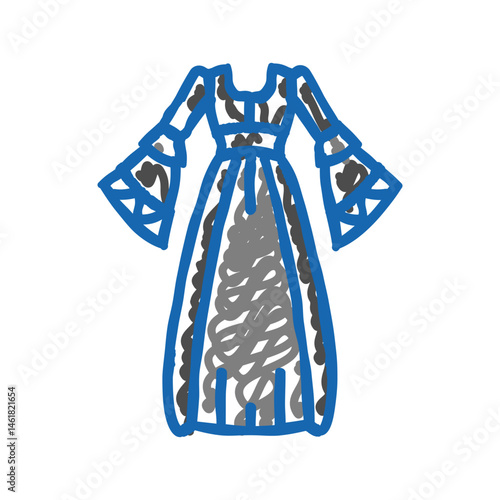 victorian goth subculture icon doodle illustration