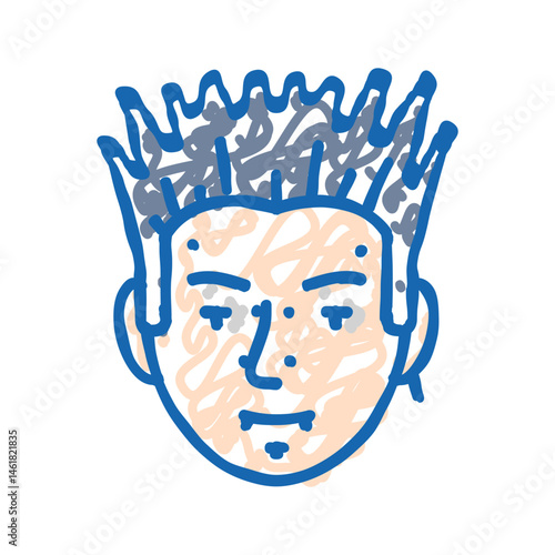 piercings goth subculture icon doodle illustration