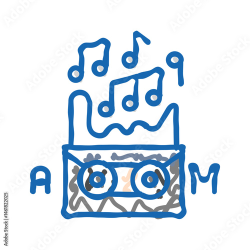 alternative music goth subculture icon doodle illustration