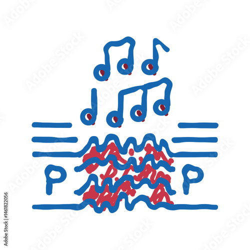 post punk goth subculture icon doodle illustration