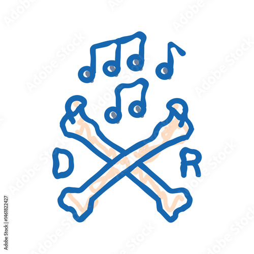 nightlife goth subculture icon doodle illustration