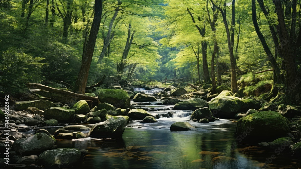 Naklejka premium forest water balance