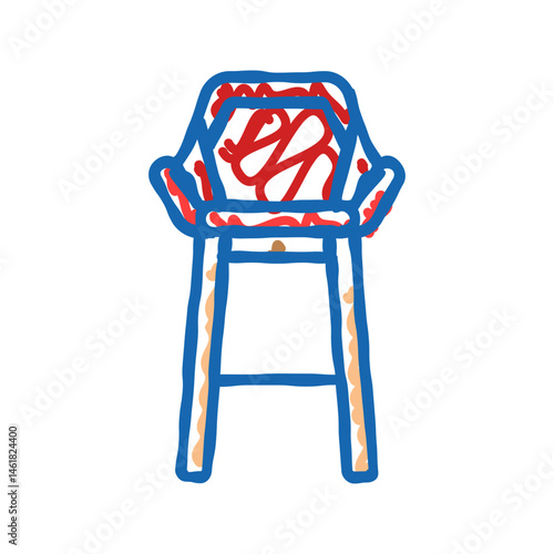 fire pit table outdoor furniture icon doodle illustration