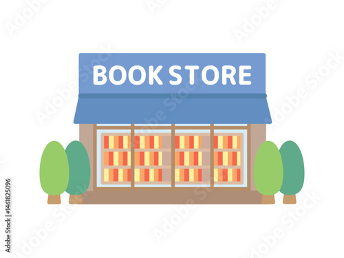 本屋   建物  イラスト