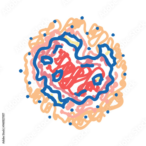 scald household injury accident icon doodle illustration