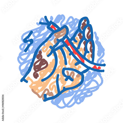 electric shocks household injury accident icon doodle illustration
